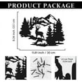 thumbnail image 2 of Metal Wall Art Mountain Metal Wall Decor Deer Artwork Rustic Nature Wall Decor Home Decor Living Room Farmhouse Wall Art Signs, 2 of 8