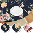 thumbnail image 4 of Floral & Leopard Round Table Cover Elastic Edge Waterproof Tablecloth with Floral & Skull Design, 4 of 5