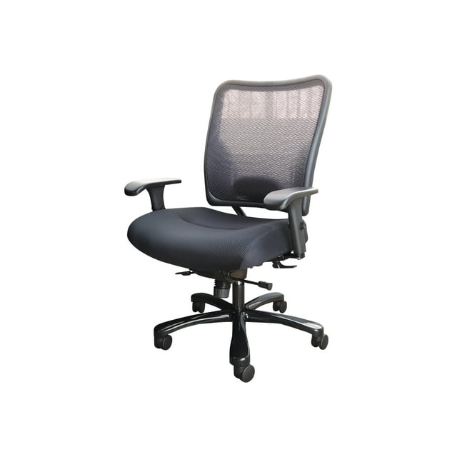 Office Star Space Seating - Chaise - Accoudoirs - en T - Pivotante - en Maille