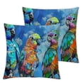 thumbnail image 2 of FUMJ Hopyeer Oil Painting Adorable Parrots Throw Lumber Pillow Cushion Cover Colorful Cute Birds Pattern Pillow Covers Home Decor Pillowcase for Sofa Chair Couch Bed (PA-Parrots), 2 of 6