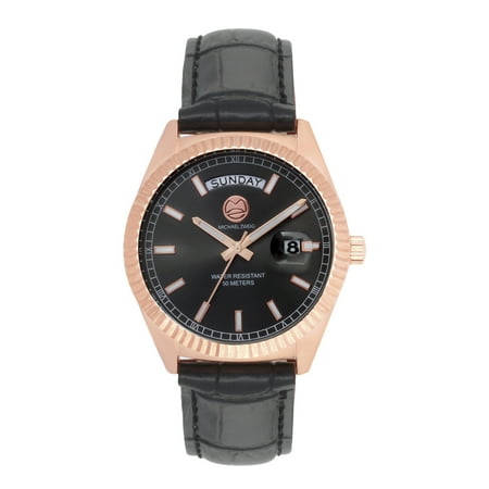 Ornate European Watches - Aulos European Mid Size Watch, Day Date Fluted Bezel Luxury Watch
