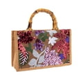 thumbnail image 4 of YIFEI Bamboo Handle Sequin Embroidered Tote Floral Clutch Evening Bag for Wedding Party, 4 of 6