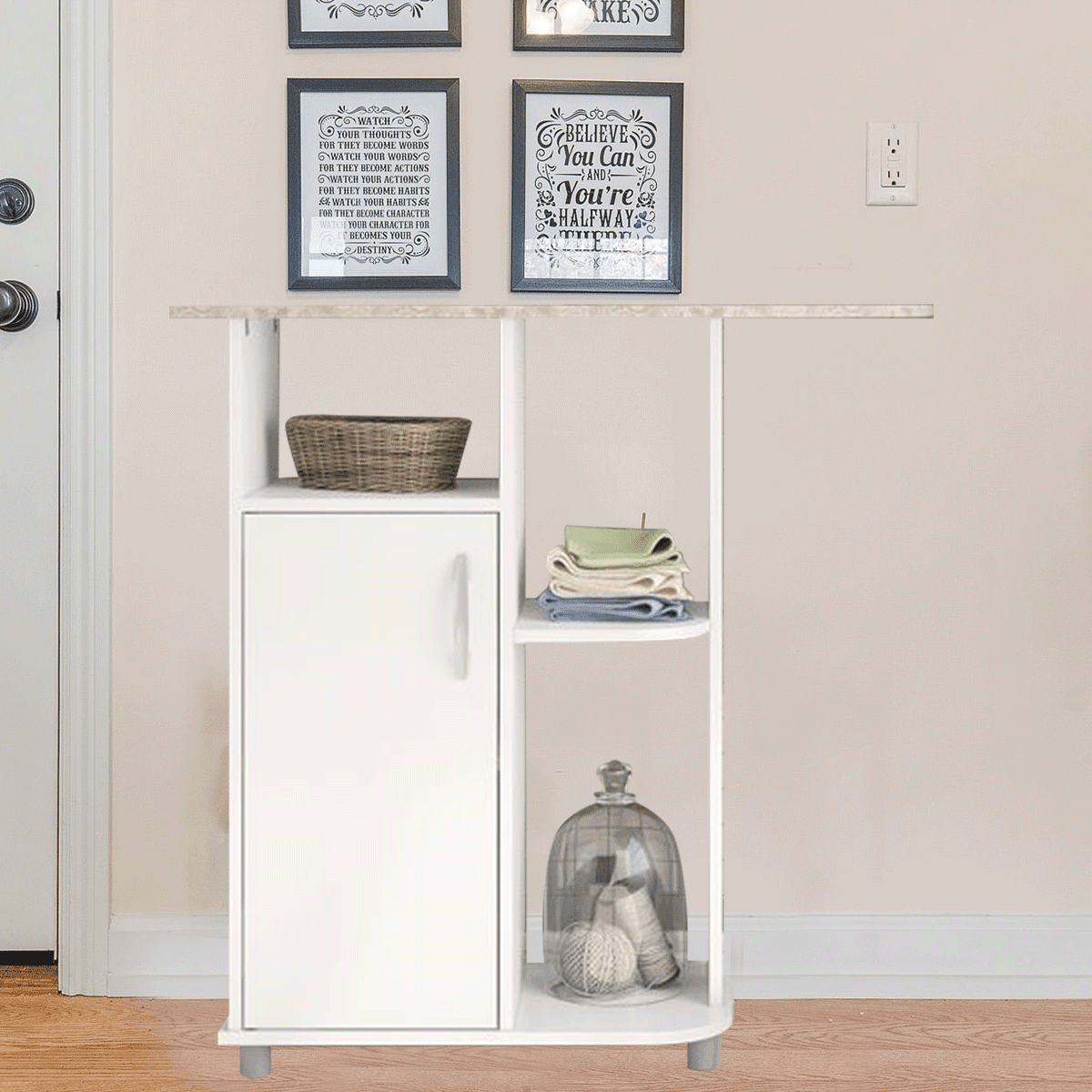 Modern Ironing Wooden FreeStanding Floor with 3 Open