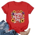 thumbnail image 5 of Busydd Womens T Shirts Fashion Holiday Mother's Day Graphic Tees for Women Casual Round Neck Short Sleeve Going Out Tee Top XL, 5 of 5