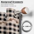 thumbnail image 2 of Outdoor Curtains for Patio Waterproof, Western Texas Star Retro Outdoor Privacy Panels Grommet, Country Vintage Black Beige Plaid Blackout Outside Curtains for Porch/Cabana 54"x95", 1 Panel, 2 of 8