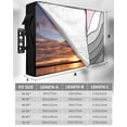 thumbnail image 7 of Outdoor TV Cover 30 to 32 Inch Weatherproof, Pink Gray Beach Coastal Waterproof TV Screen Protector for Outside Decor with Zipper and Pocket 30"L x 19"H&nbsp; , Abstract Geometric Ocean Waves, 7 of 7