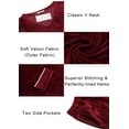 thumbnail image 4 of Ekouaer Couples Matching Pajamas Sets Velvet PJs Set for Men and Women Velour Long Sleeve Sleepwear, 4 of 5