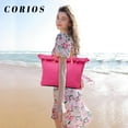 thumbnail image 2 of LHSHID Tote Bag for Women Cute Canvas Shoulder Bag Summer Vibe Beach Bag Casual Handbag Bohemian Hobo Bag with Tassels, 2 of 6