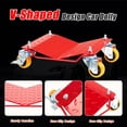 thumbnail image 6 of 5500 lbs Heavy Duty Tire Wheel Dolly Set of 4, Steel Car Mover with 360° Rotatable Wheels, Red, 6 of 24