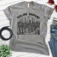 thumbnail image 2 of Feeling Radiant T-shirt, Unisex Women's Men's Shirt, Apocalypse Nuclear Fallout Science Fiction Mutant, Dark Heather Gray, X-Large, 2 of 6