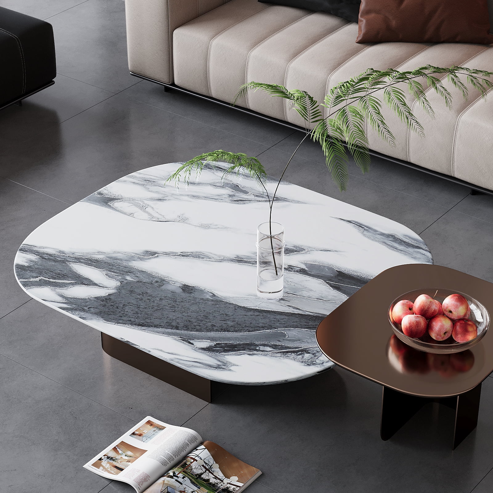 VEELIKE 15.7"x118" Black and White Marble Contact Paper for Countertops Waterproof Kitchen Countertop Peel and Stick Vinyl Wallpaper Self Adhesive Removable Matte Marble Wallpaper for Kitchen Bathroom