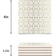 thumbnail image 3 of FMSHPON Modern Simple Geometric Design White Set of 4 Coaster for Drinks, Absorbent Ceramic Stone Coasters Cup Mat with Cork Base for Home Kitchen Room Coffee Table Bar Decor, 3 of 4