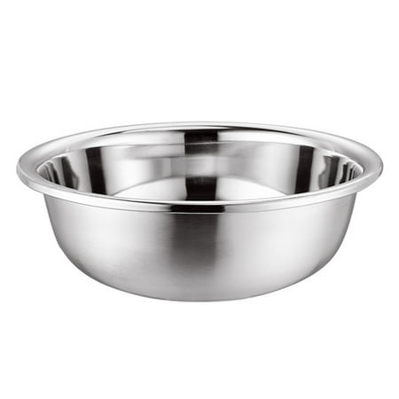 

1pc Home Soup Bowl Egg-beating Flour Basin Vegetable Washing Basin (Silver)