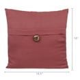 thumbnail image 4 of Better Homes & Gardens Feather Filled Banded Button Decorative Throw Pillow, 20" x 20", Red, 2 Pack, 4 of 4