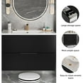 thumbnail image 6 of 36" Bathroom Vanity with Sink, Floating Bathroom Vanity with Ceramic Sink & 2 Storage Drawers, Soft-Close Doors, Modern Wall Mount Bathroom Storage Cabinet for Small Space (Matte Black), 6 of 9