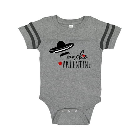 

Inktastic Funny Nacho Valentine Sombrero Hat Mustache and Hearts Gift Baby Boy or Baby Girl Bodysuit