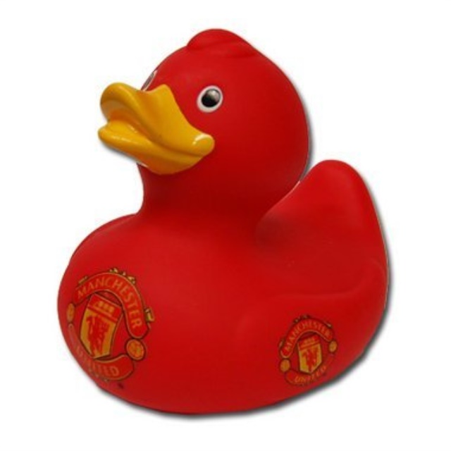 manchester united f.c. bath time duck red