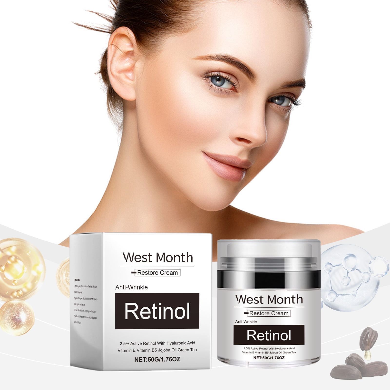 Clinicals Moisturizing Day and Night Cream Set, Retinol, Collagen