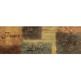 thumbnail image 2 of Grey, Jace 18x9 Gold Ornate Wood Framed with Double Matting Museum Art Print Titled - Peace Love Joy, 2 of 4