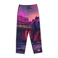thumbnail image 4 of Daiia Western Style Dinosaur Women's Sleep Pant with Pockets and Drawstring,Pajama Pants-Medium, 4 of 9