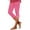 Hot Pink, variant on Kmdttou Women's Summer High Waisted Solid Color Capris Matching Slim Fitting Yoga Gym Pants