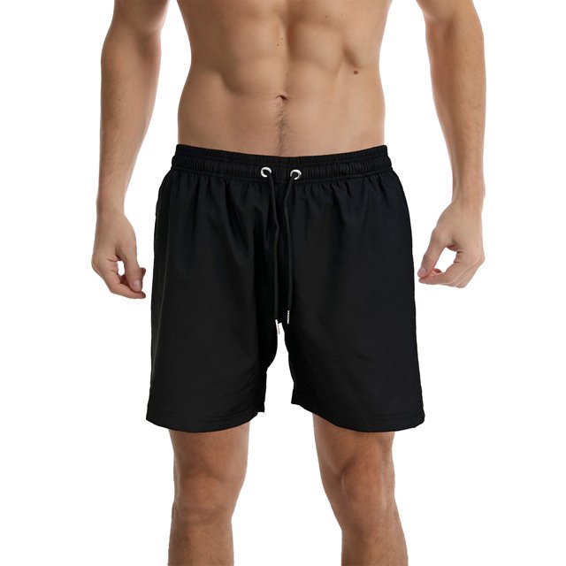 SUNSIOM Men's Summer Casual Beachwear Shorts Solid Color Drawstring Sports Shorts with 2 Pockets