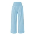 thumbnail image 4 of MZXELPRJD Girls Wide Leg Pants Teens Flowy Loose Fit Palazzo Pants for Girls Kids Linen Trousers Casual Beach Cute Harem Trouser with Pockets, 4 of 4