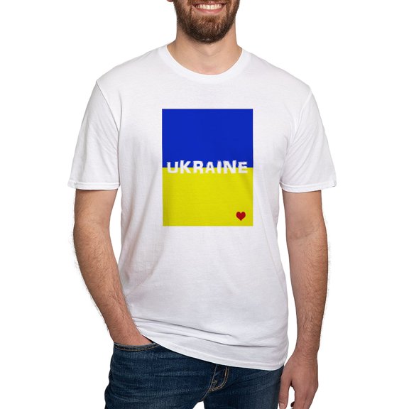 CafePress - Ukraine Heart T Shirt - Fitted T-Shirt, Vintage Fit Soft Cotton Tee
