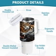 thumbnail image 4 of 40 Oz Car Handle Water Bottle Water Cup Water Bottle Water Jug Coffee Cup Travel Water Bottle Fierce Big Tiger, 4 of 8