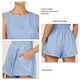 thumbnail image 5 of Conjunto de 2 piezas NikouMX Pantalones cortos sin mangas de verano color puro con cuello redondo S M L XL 2XL, 5 of 6