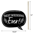 thumbnail image 5 of Big Dot of Happiness Funny Mr. and Mrs. - Black and White Wedding or Bridal Shower Photo Booth Props Kit - 10 Piece, 5 of 5