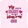 thumbnail image 4 of Inktastic My Heart Belongs to My Gigi Boys or Girls Toddler T-Shirt, 4 of 5