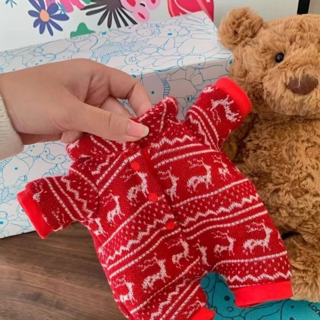JellyCat Bartholomew Bear Winter Pajamas - Cute Plush Christmas