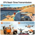thumbnail image 4 of D89 Drone with Camera for Adults and Kids, FPV RC Quadcopter with 4K HD Dual Camera and Obstacle Avoidance, 3 Batteries, Orange, 4 of 11