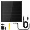 thumbnail image 1 of Panel Solar D5 de 5 W para Timbre de Cámara de Seguridad, Resistente Al Agua IP66, Cargador de Batería con Puerto CC 5,5 X 2,1, Salida de 5 V y 2,6 A., 1 of 1