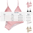 thumbnail image 2 of Women's Textured Two Piece Bikini Set Starfish Decor Halter Triangle Top with Tie Side Bottom Removable Padded Ideal Bathing Suit for Summer Beach, 2 of 4
