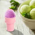 thumbnail image 4 of Duslogis 4 Pcs Ice Cream Cone Scoop, Mini Ice Cream Cones Reusable, Plastic Ice Cream Cones Kids Holder, Food Grade Ice Cream Plastic Cup Spoon For Birthday Party, Gifts For Kids, 4 of 7