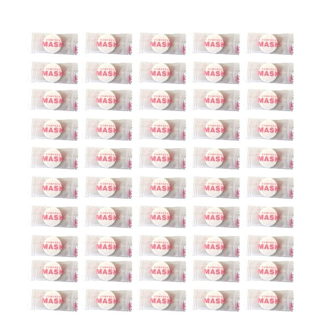 Masque de Compression en Fibre de Coton - 1/30/50 Pcs, Doux et Hygiénique, Durée de Conservation de 3 Ans