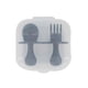 thumbnail image 4 of Grabease Juego de 2 Cubiertos Cuchara y Tenedor de Alimentación , 7+ Meses, Ergonómicas, Libre de BPA, Gris, 4 of 5