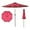 Red, variant on HLL Patio Umbrella, Outdoor 9FT Round Solar Sunshade Sunbrella with Crank & 8 Ribs and 32pcs LED Lights, Large Table Market Umbrella for Garden, Backyard, Pool, Lawn, Beach
