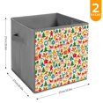 Bybiment 2PCS Fabric Storage Cubes, Christmas Colorful Elements Cube