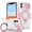 Pink + White, variant on for iPhone 11 Case with Camera Sliding Cover, [Compatible with MagSafe] with Magnetic Ring Kickstand, Military Grade Heavy Duty Protection Phone Case for iPhone 11, Black