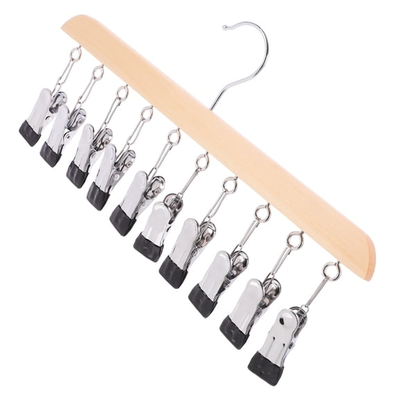 RUNROTOO Wood Skirt Hangers For Closet 1Pack