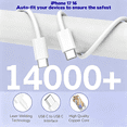 thumbnail image 5 of USB C Charger Compatible for iPhone 18 17 16 15 Charger,2Pack 10FT USB C to C Cable Cord,40W 4 Port PD&AC USB C Charger Block Fast Charging Compatible with iPhone Duo/18/17/16/15 Pro Max, 5 of 8