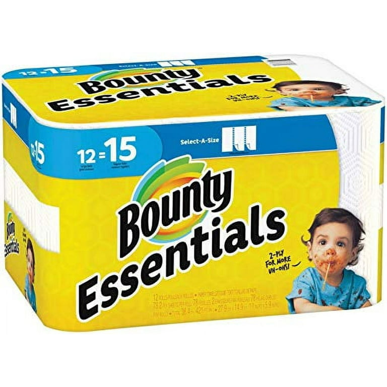 Essentials Select-A-Size Kitchen Roll Paper Towels, 2-Ply, 78 Sheets/Roll, 12 Rolls/Carton Essentials Select-A-Size Kitchen Roll Paper Towels, 2-Ply, 78 Sheets/Roll, 12 Rolls/Carton