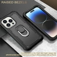 thumbnail image 6 of SaniMore for iPhone 14 Pro Max 6.7" 2022 Case with Hidden Bracket Rugged Heavy Duty Protective [Hard PC Back + Silicone Bumper] Shokcproof Anti-drop Tri-layer Hybird Armor Shell, Black, 6 of 7