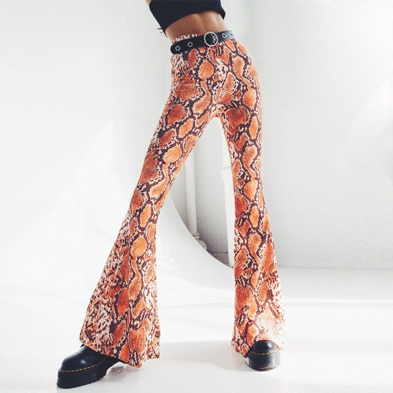 Snakeskin pants womens Clearance