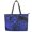 Blue Tribal Turtle Pattern, variant on POLERO Tribal Floral Pattern Zippered Saddle Handbag, Leather Tote Shoulder Bags Large Capacity Tote Bag for Trips Work