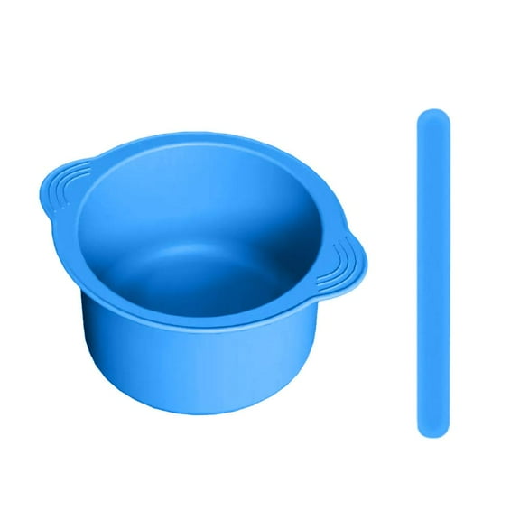 Lttoisl Silicone Wax Warmer Pot with Stirring Rod, 5.5 Inch Diameter, Safe and Even Heating for Wax Beans, Ideal for At-Home Hair Removal and DIY Beauty Treatments