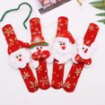 thumbnail image 3 of Pulsera de Papá Noel con diseño de muñeco de nieve y alce en 3D con estampado dorado de copos de nieve para niños, niñas y adultos, ideal como recuerdo para fiestas navideñas (estilo aleatorio)., 3 of 7